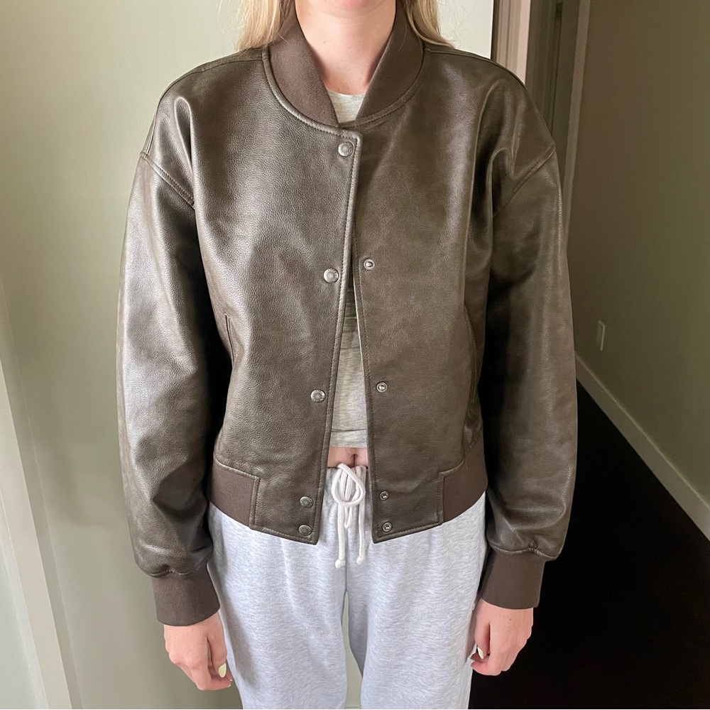 Levi’s faux leather bomber jacket